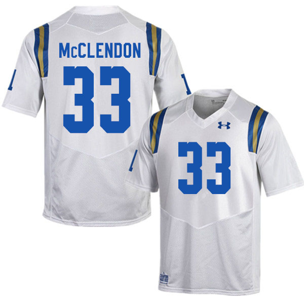Men #33 Jahmon McClendon UCLA Bruins College Football Jerseys Sale-White